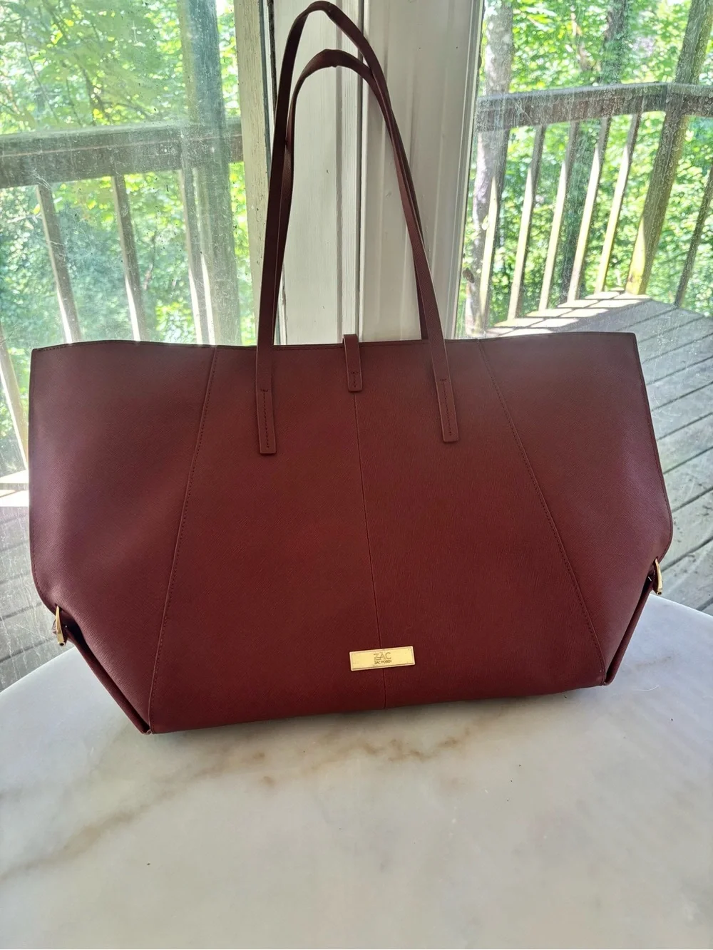 Zac Women's Large Tote Bag - Burgundy - Picture 1 of 6